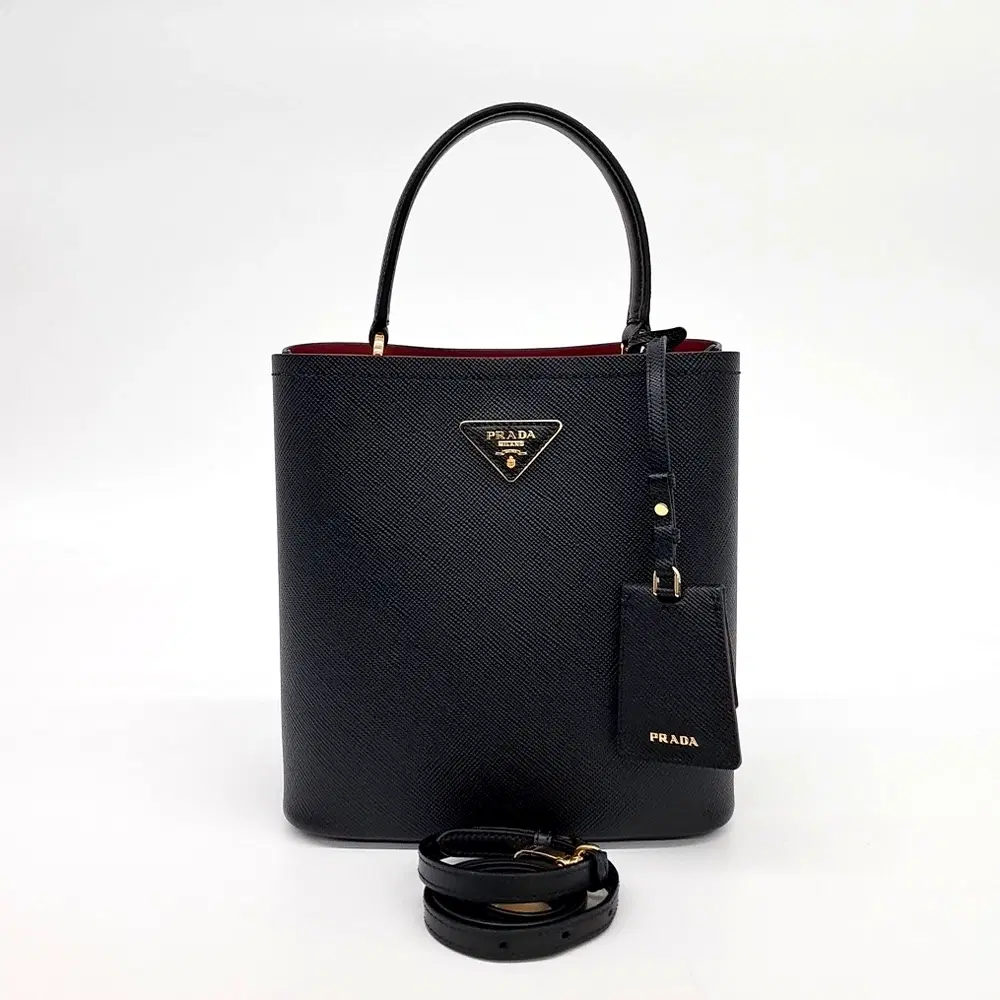 Prada Saffiano Double Tote and Shoulder Bag (1BA212)