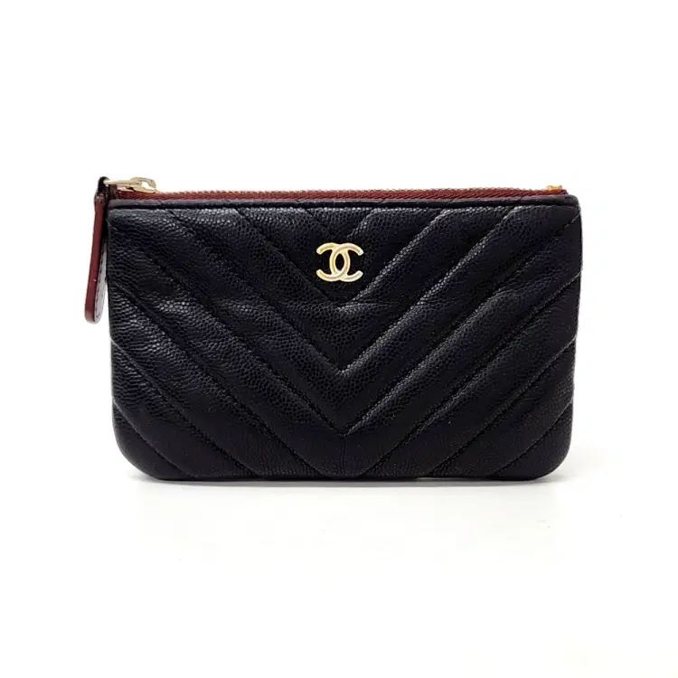 Chanel Caviar Chevron Pouch-Hover-Image