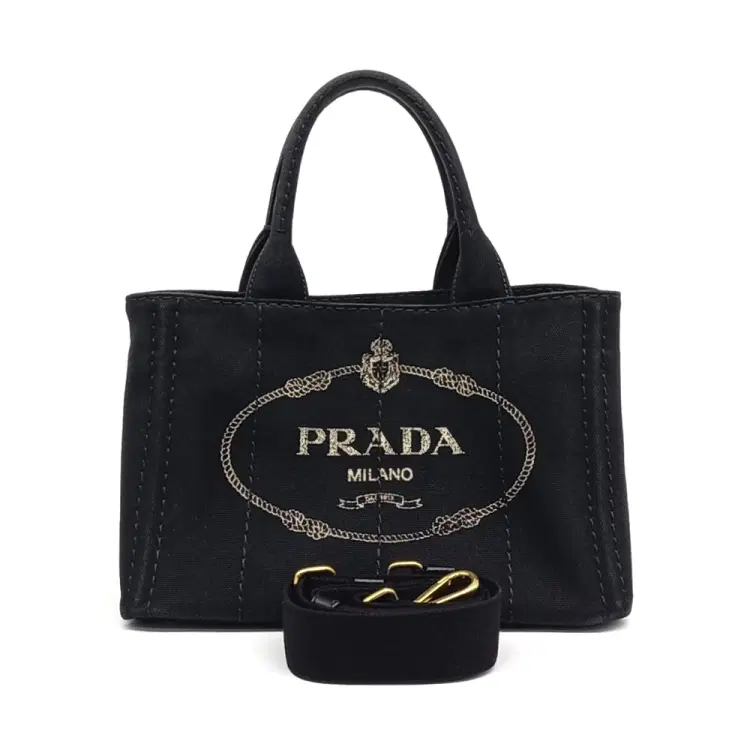 Prada Canapa Tote and Shoulder Bag (1BG439)-Hover-Image