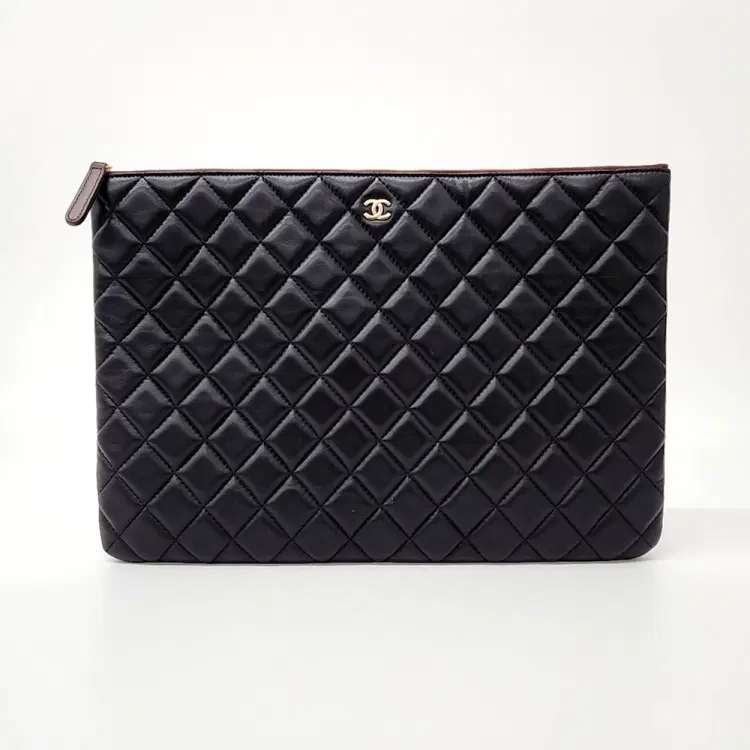 Chanel Lambskin Clutch Large-Hover-Image