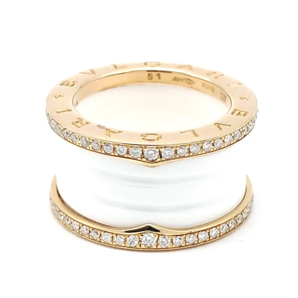 Bvlgari Diamond Ceramic B.Zero1 Ring