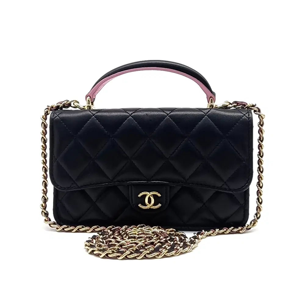 Chanel Top Handle Phone Holder Mini Crossbody Bag