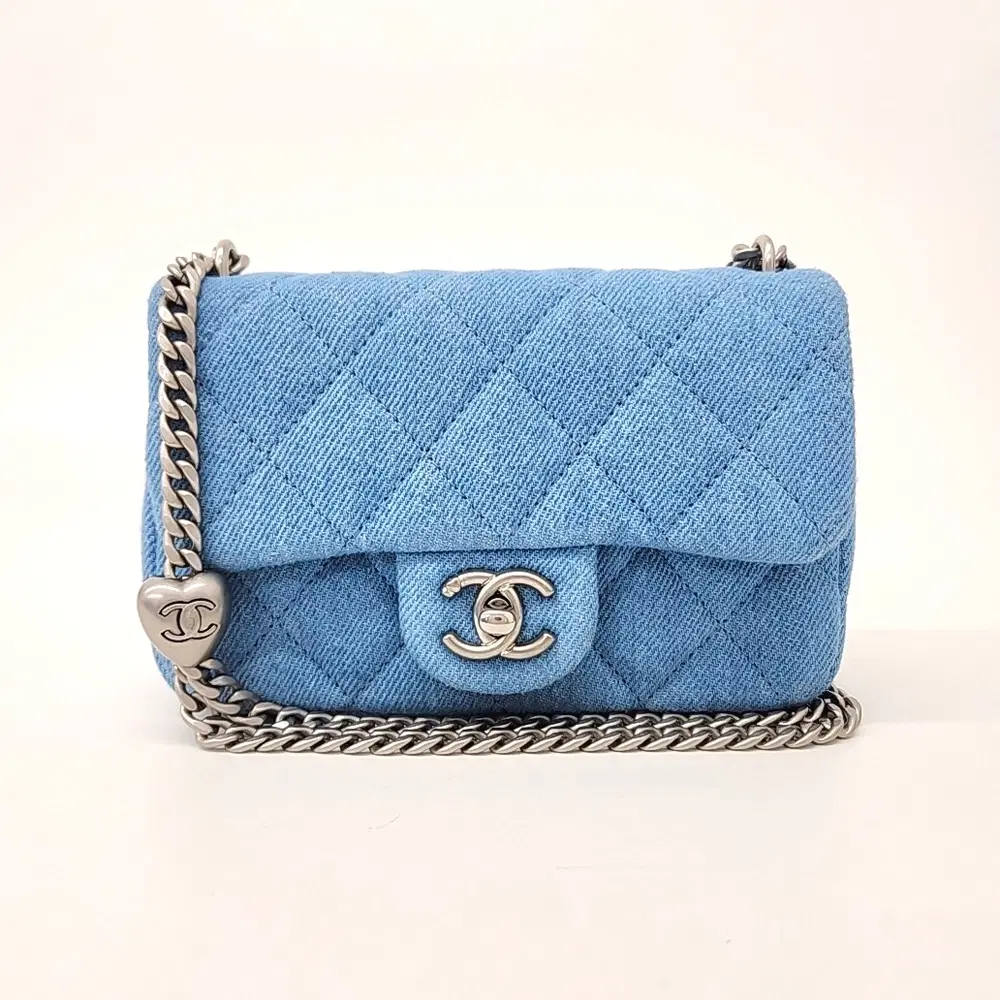 Chanel Denim Heart Ball New Mini Crossbody Bag AS3828