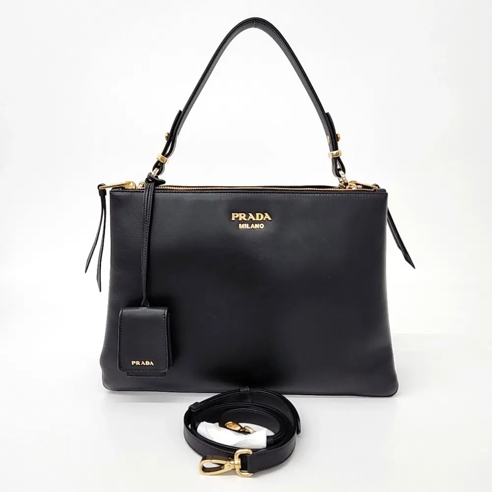 Prada Due Top Handle Shoulder and Crossbody Bag (1BA233)