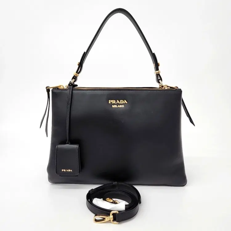 Prada Due Top Handle Shoulder and Crossbody Bag (1BA233)-Hover-Image
