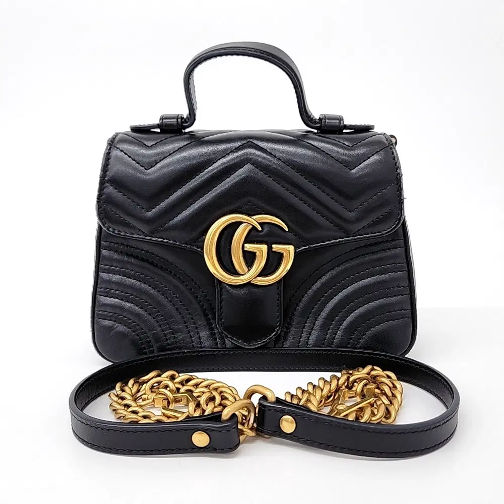 Gucci Marmont Mini Top Handle Shoulder Bag (547260)