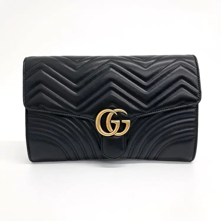 Gucci Marmont Matelasse Clutch (498079)-Hover-Image