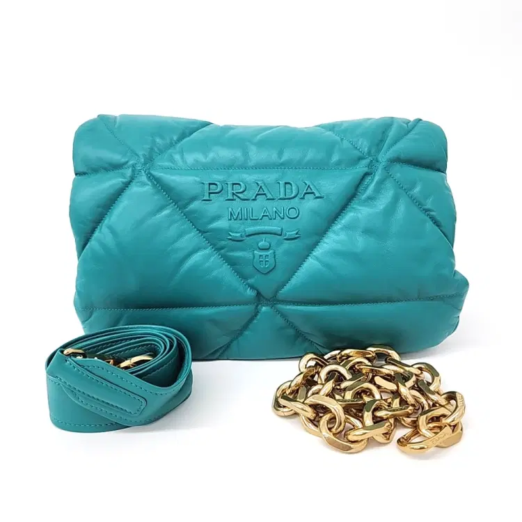 Prada Napa Soft Padded Shoulder Bag (1BD306)-Hover-Image