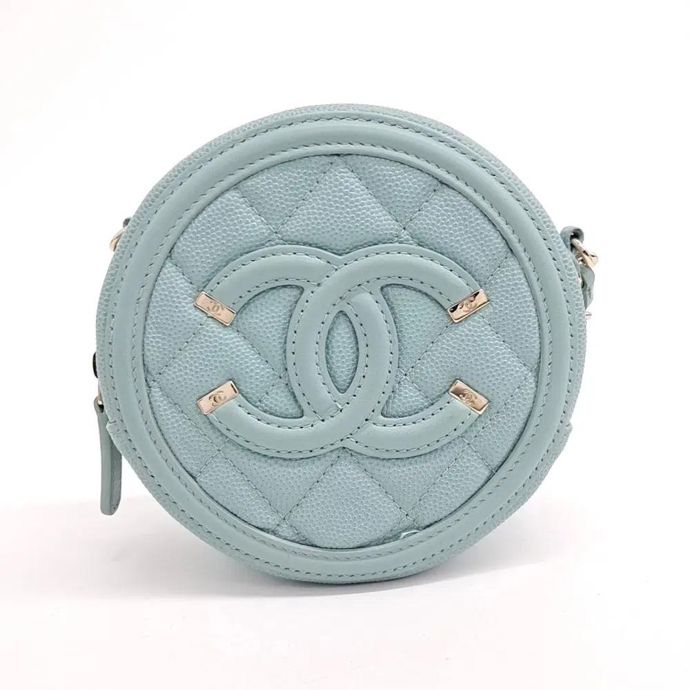 Chanel Caviar Round Mini Crossbody Bag