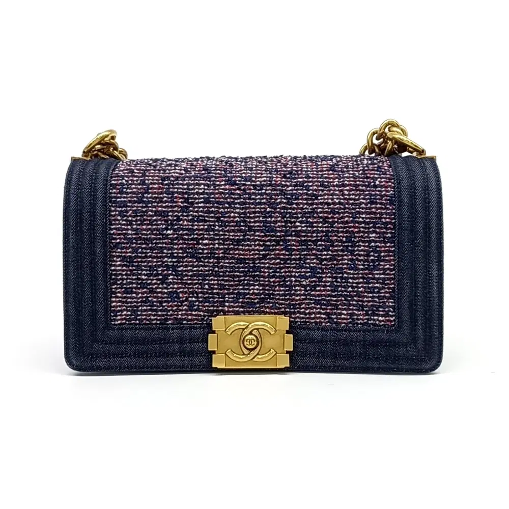 Chanel Denim Tweed Boy Bag Medium
