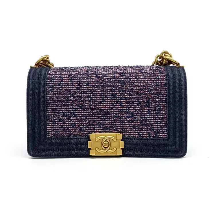 Chanel Denim Tweed Boy Bag Medium-Hover-Image