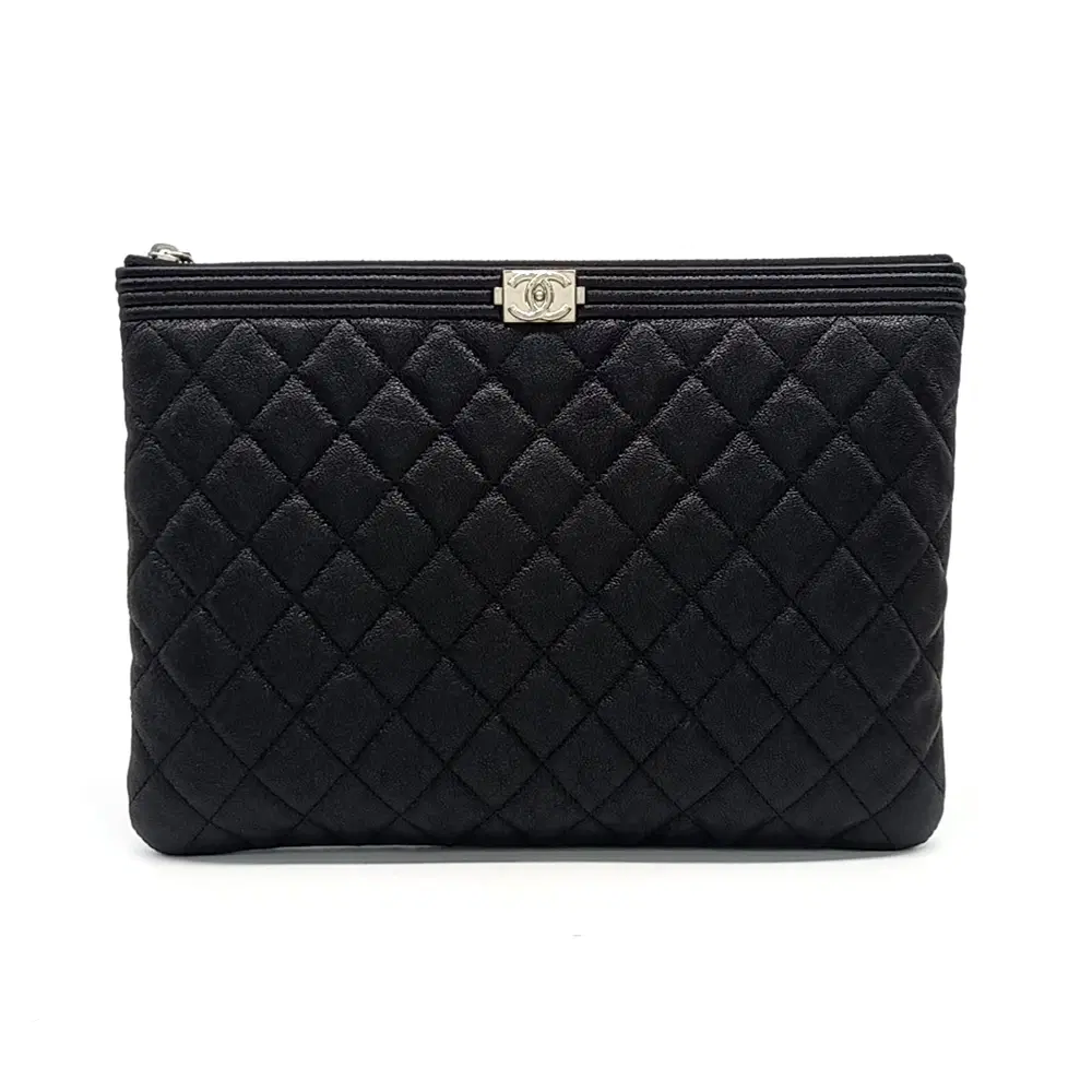 Chanel Caviar Boy Clutch New Medium A84406