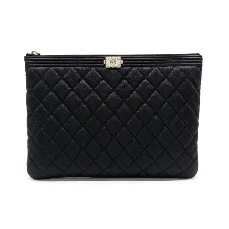Chanel Caviar Boy Clutch New Medium A84406-Hover-Image
