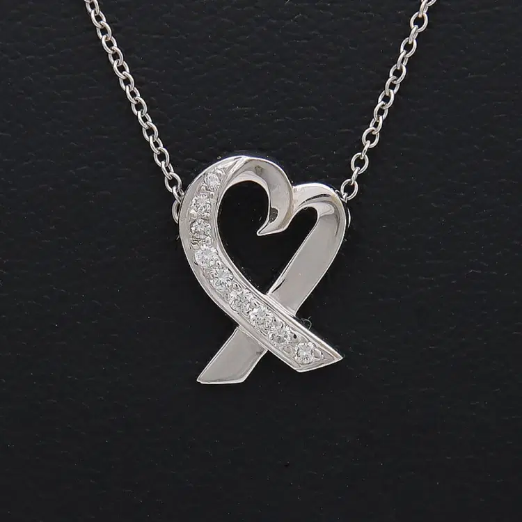 Tiffany & Co. Diamond Loving Heart Necklace-Hover-Image