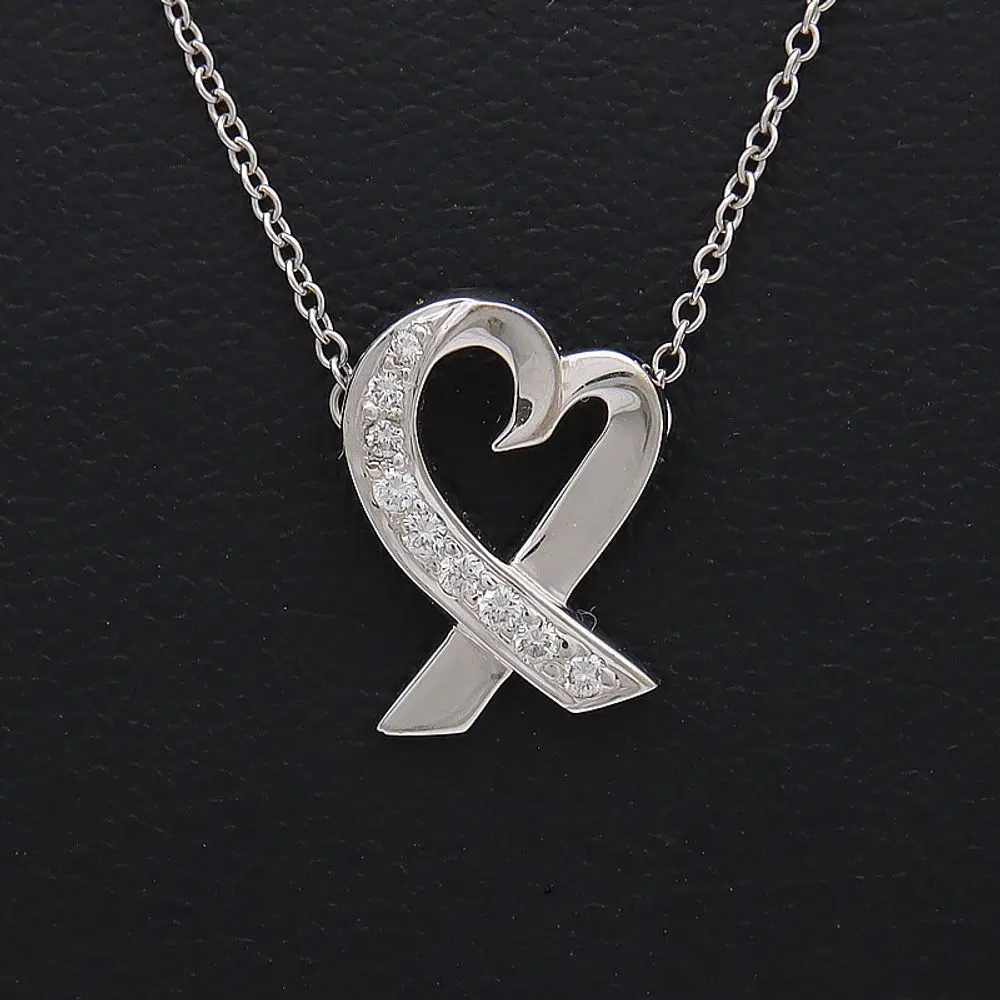 Tiffany & Co. Diamond Loving Heart Necklace