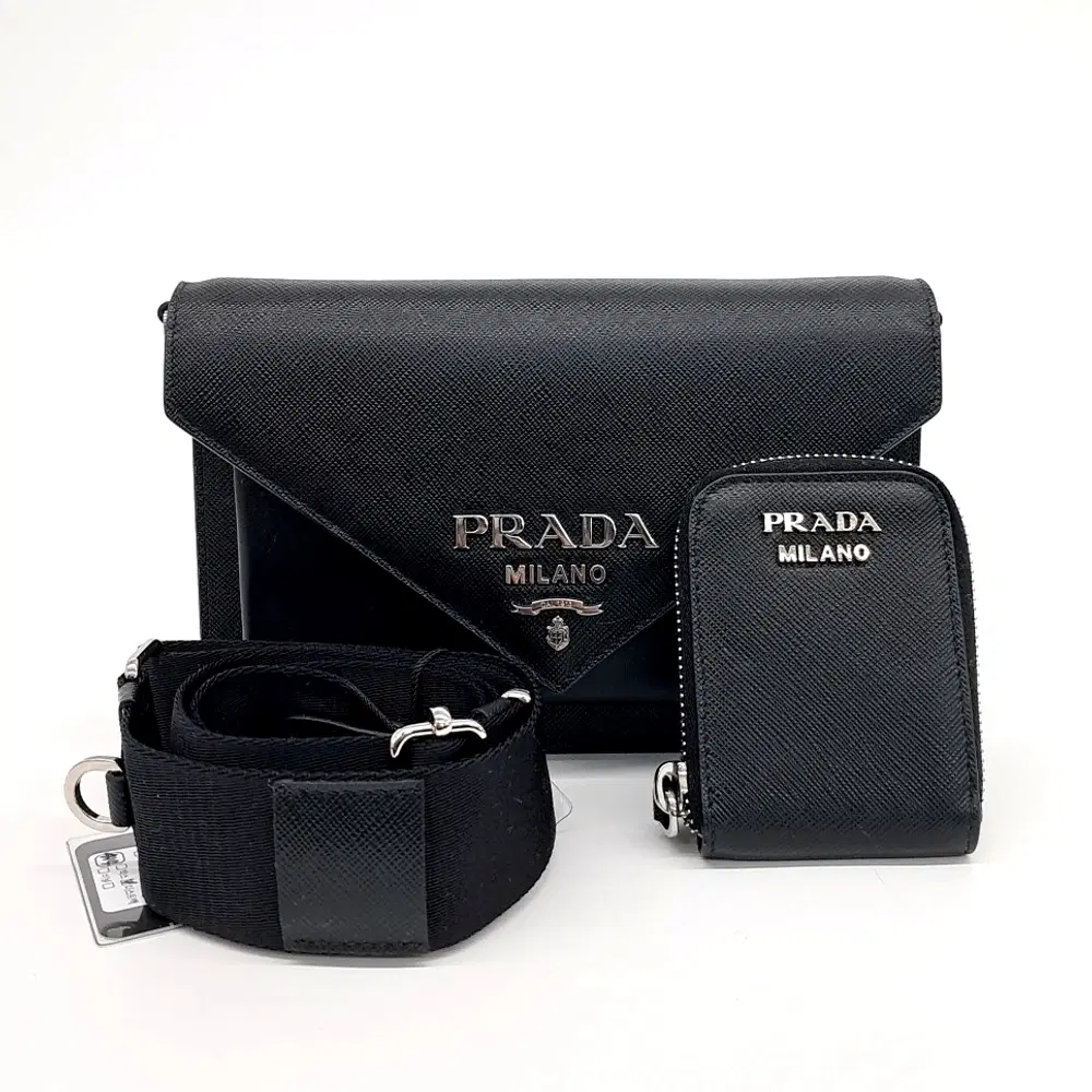 Prada Saffiano Clutch and Crossbody Bag (1BP020)