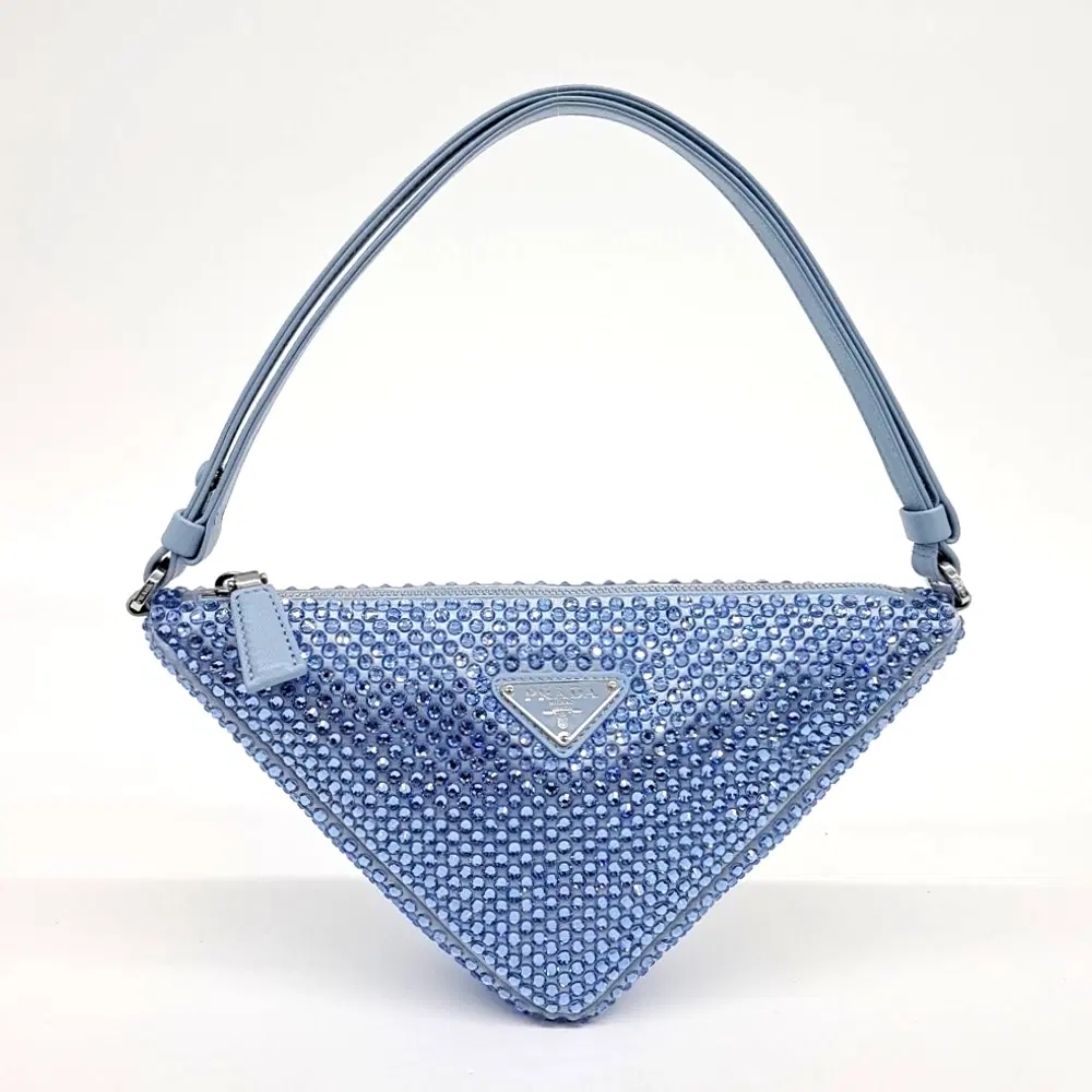 Prada Satin Triangle Mini Bag (1BC190)