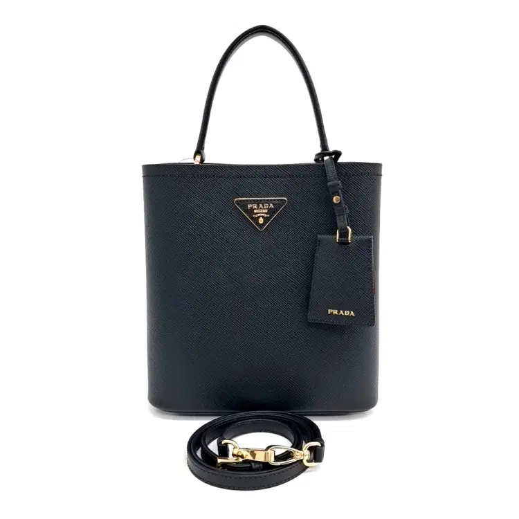 Prada Saffiano Double Tote and Shoulder Bag (1BA212)-Hover-Image