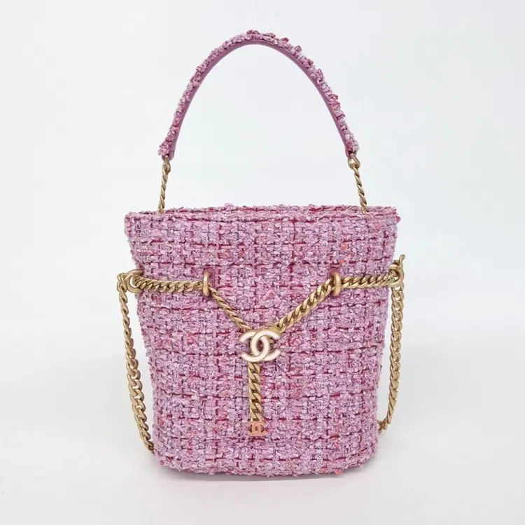 Chanel Tweed Drawstring Bucket Bag-Hover-Image