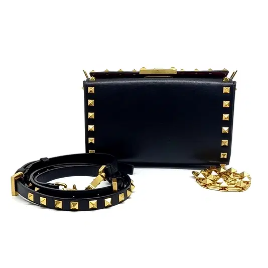 Valentino Alcove Rockstud Clutch Bag