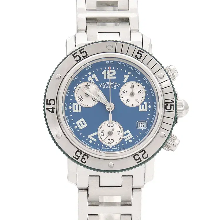 Hermès Clipper Chrono Steel Watch (Cl2.317)-Hover-Image