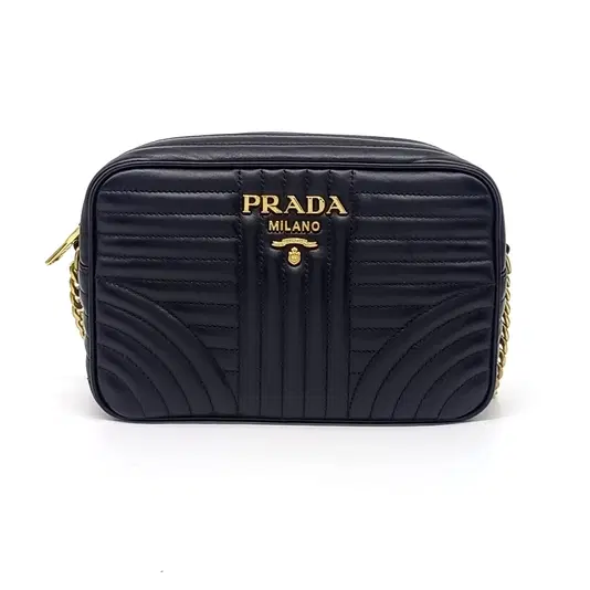 Prada Soft Calf Diagramme Crossbody Bag