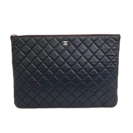 Chanel Lambskin Clutch Large