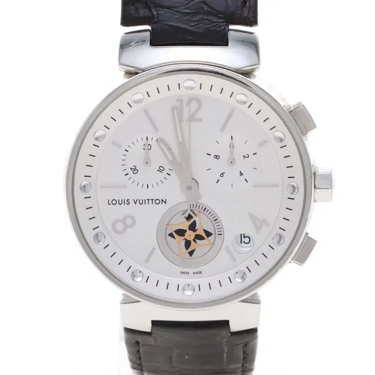 Louis Vuitton Tambour Chrono Steel Watch (Q8D10)-Hover-Image