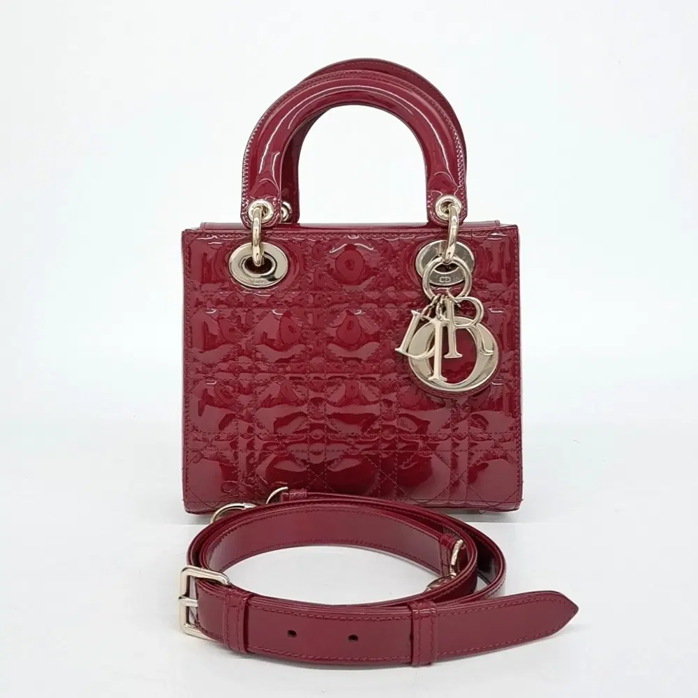 Christian Dior Patent Cannage Lady Bag Small M0531