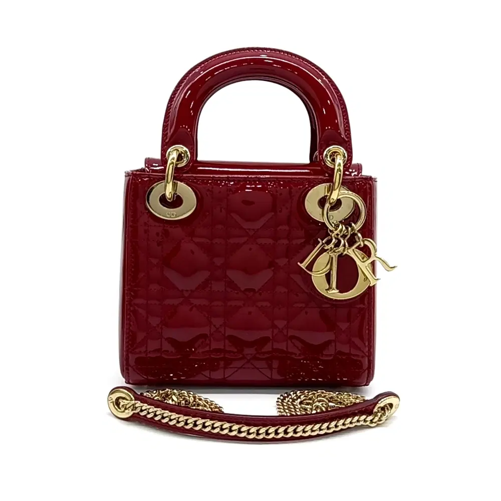 Christian Dior Patent Lady Bag Mini M0505OVRB