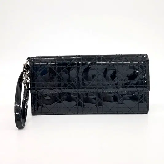 Christian Dior Patent Cannage Clutch