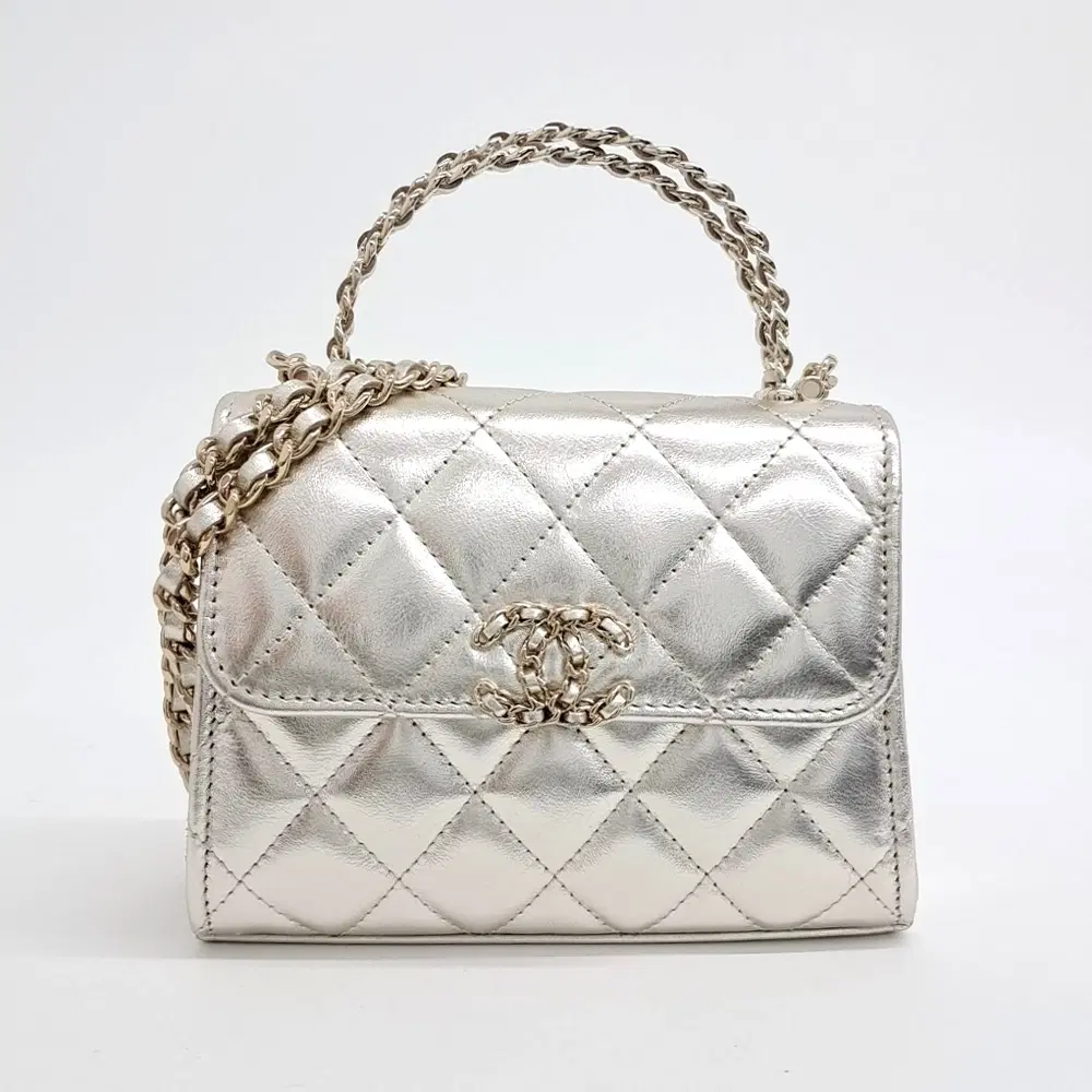 Chanel top handle chain crossbody bag