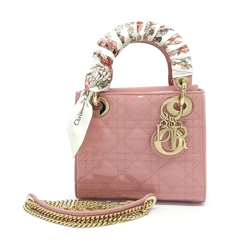 Christian Dior Patent Lady Bag Mini & Twilly