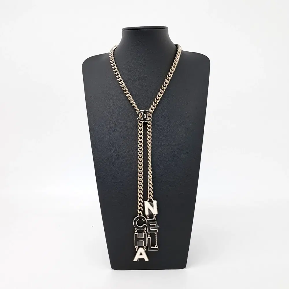 Chanel logo necklace