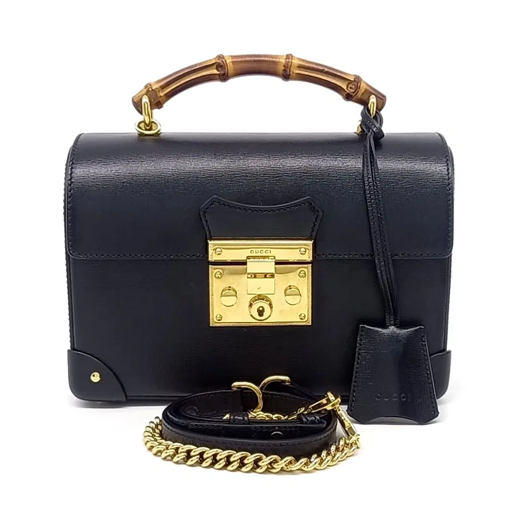 Gucci Padlock Bamboo Shoulder Bag Small (603221)