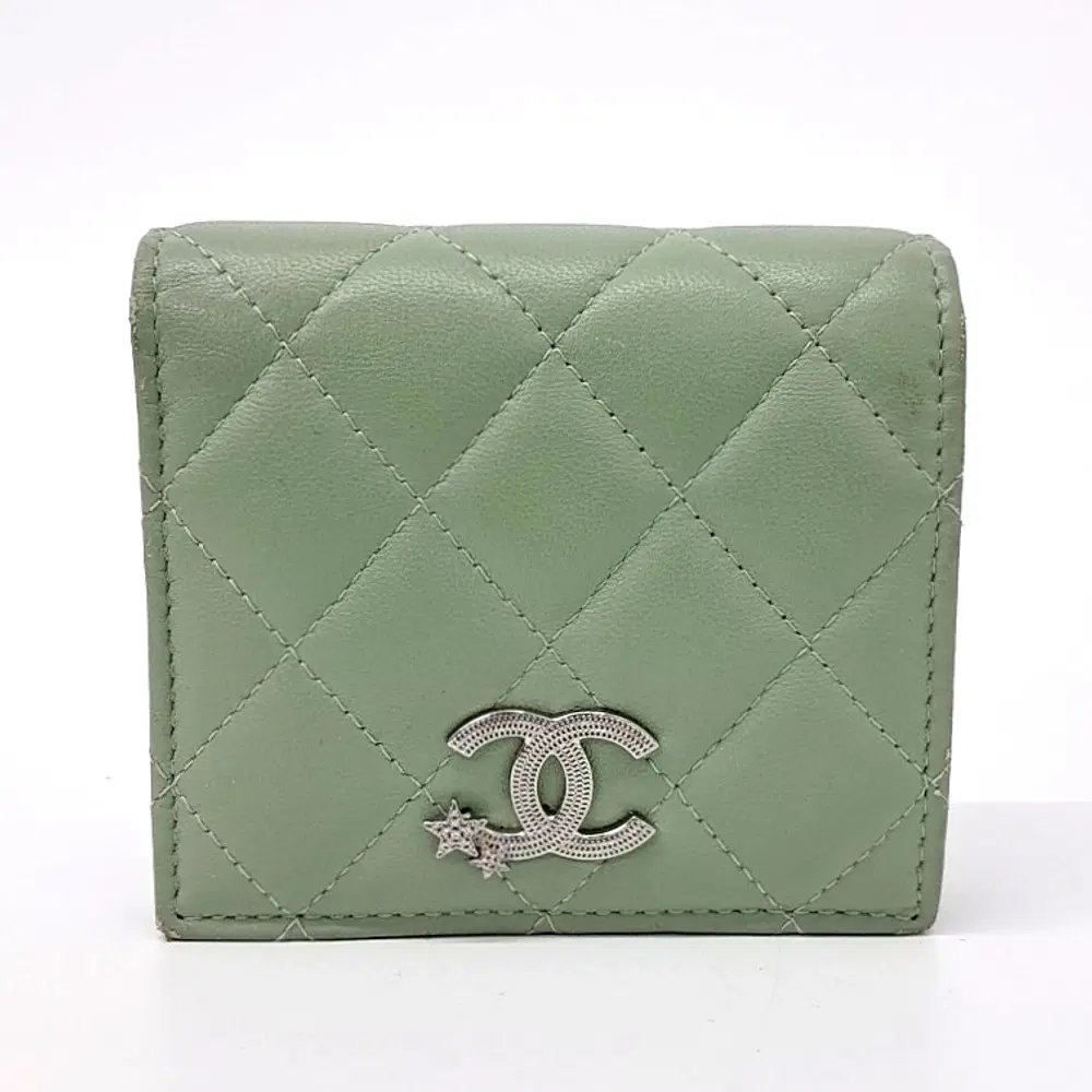 Chanel lambskin half wallet