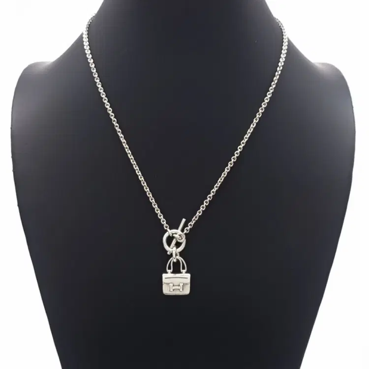Hermes Silver Constance Necklace-Hover-Image