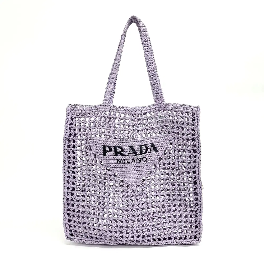 Prada raffia shoulder bag