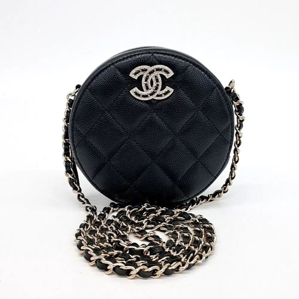 Chanel Caviar Round Crossbody Bag AP2736