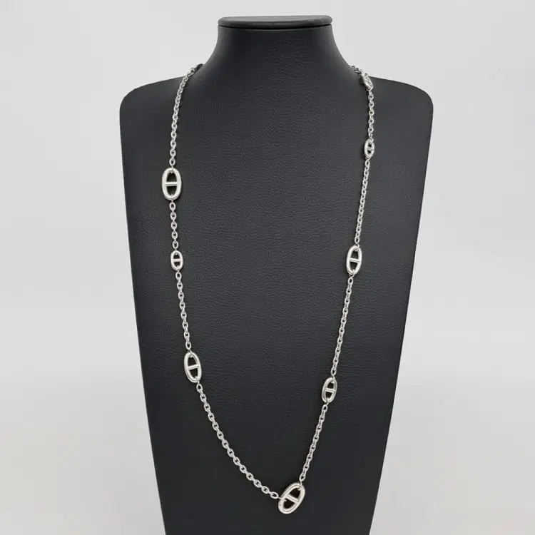 Hermes silver chandelier necklace-Hover-Image
