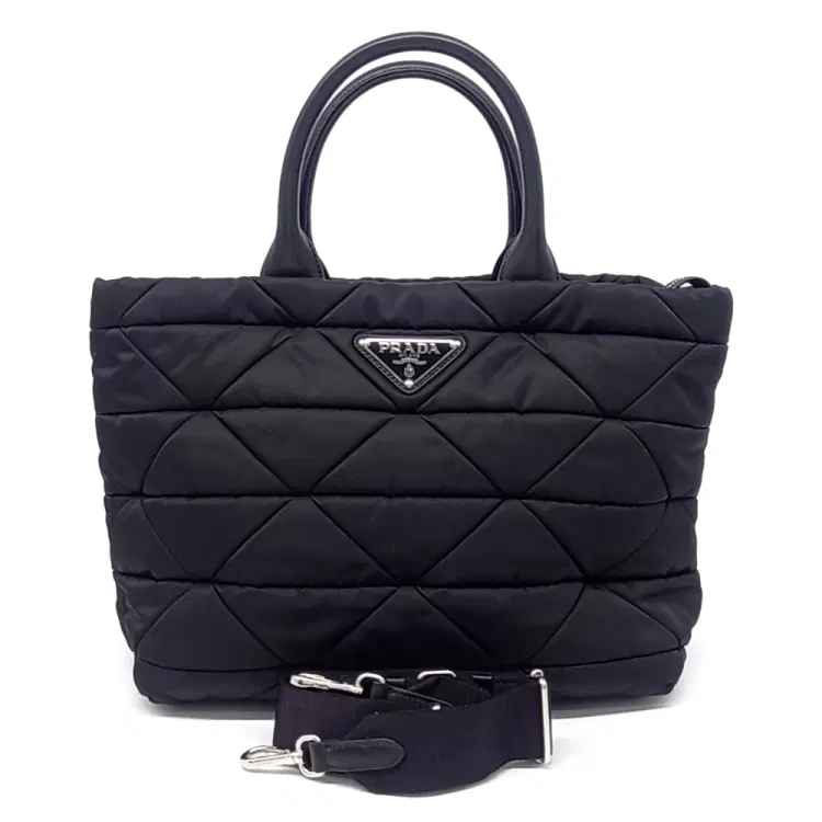 Prada Re-Nylon Tessuto Quilted Tote and Shoulder Bag (1BG435)-Hover-Image