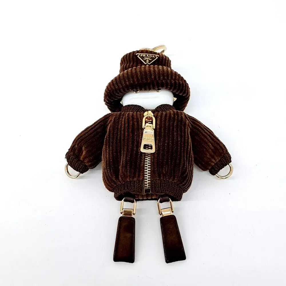 Prada Soft Robot Corduroy Keychain (1TT181)