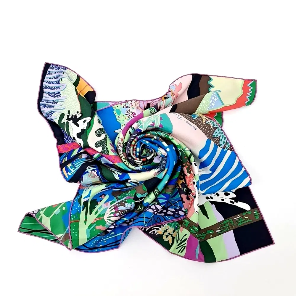 Hermes silk scarf