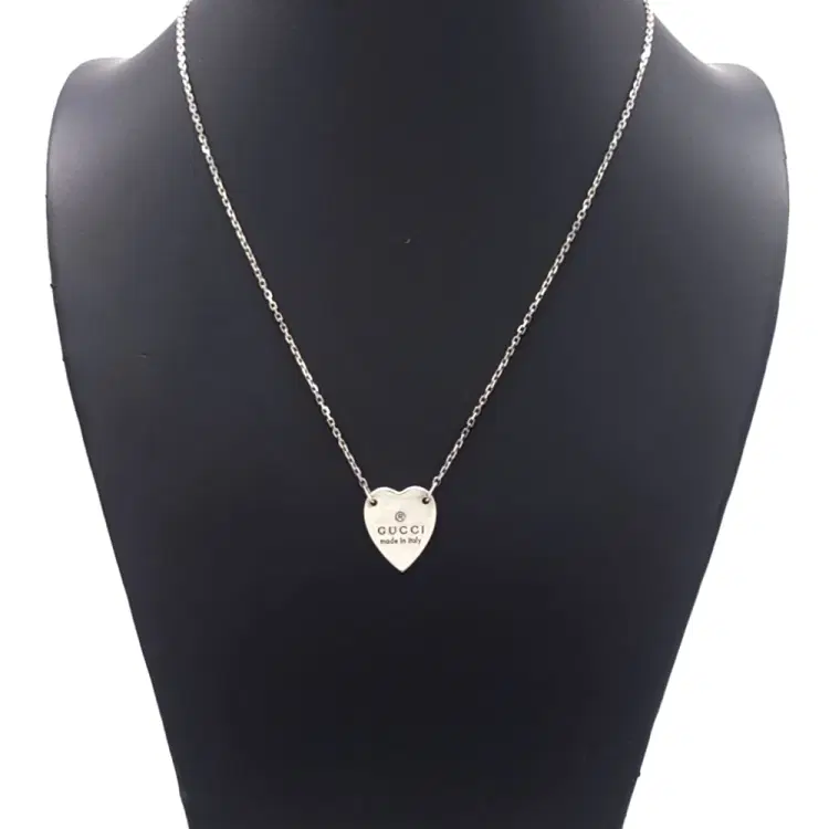Gucci silver heart necklace-Hover-Image