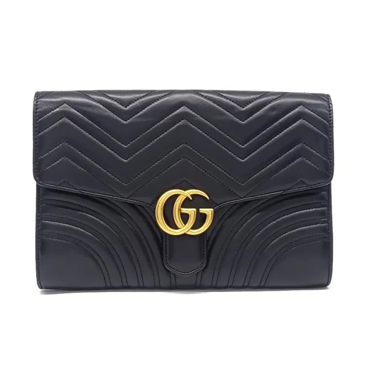 Gucci Marmont Matelassé Clutch (498079)-Hover-Image
