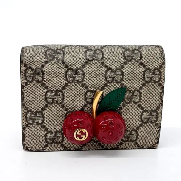 Gucci Cherry PVC Bifold Wallet (476050)-Hover-Image