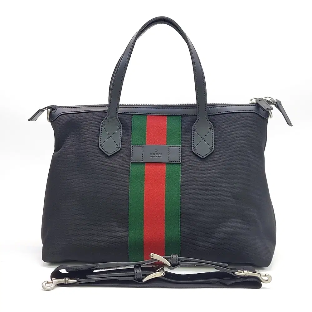 Gucci Techno Web Canvas Tote and Shoulder Bag (630923)