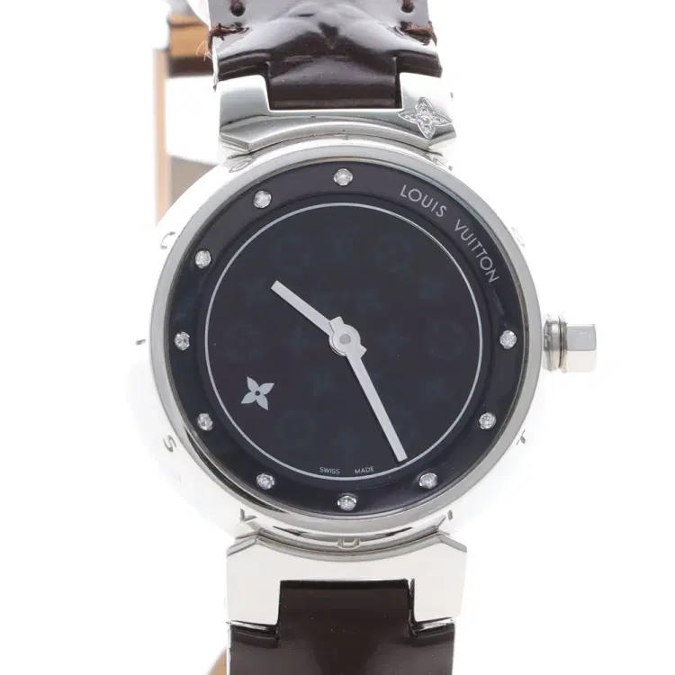 Louis Vuitton Tambour Diamond Steel Watch (Q12M3)-Hover-Image
