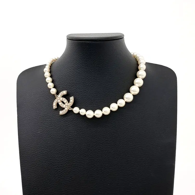 Chanel 100th Anniversary Pearl Logo Necklace-Hover-Image