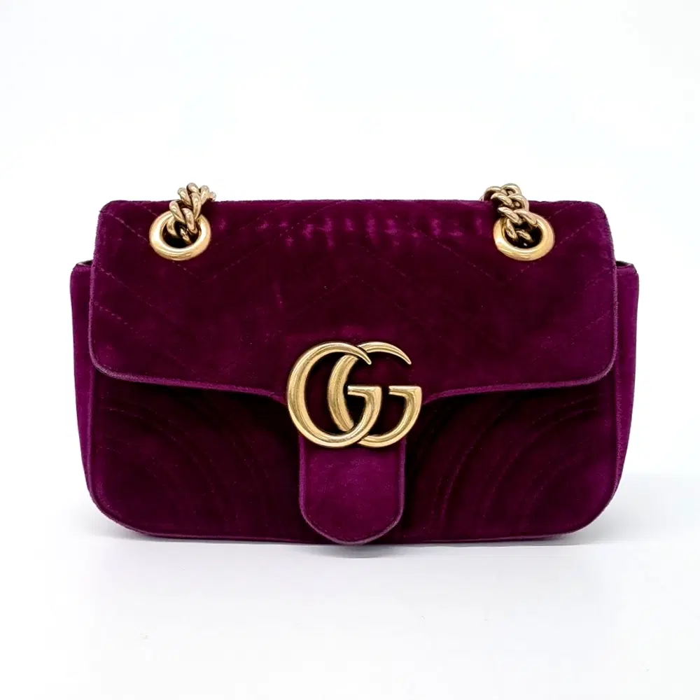 Gucci Velvet Matrasse Mini Shoulder Bag (446744)